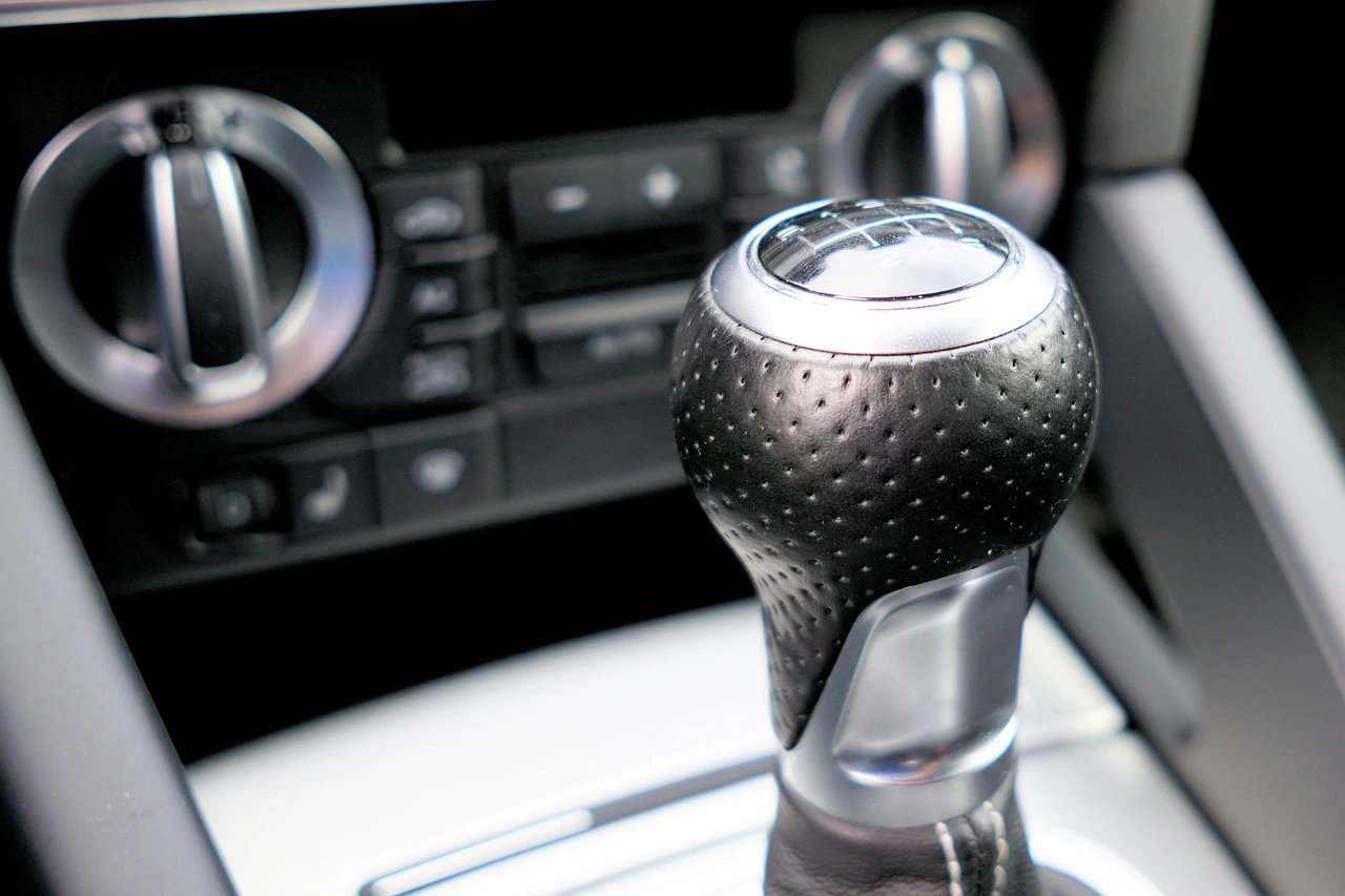 Shifting gear close-up