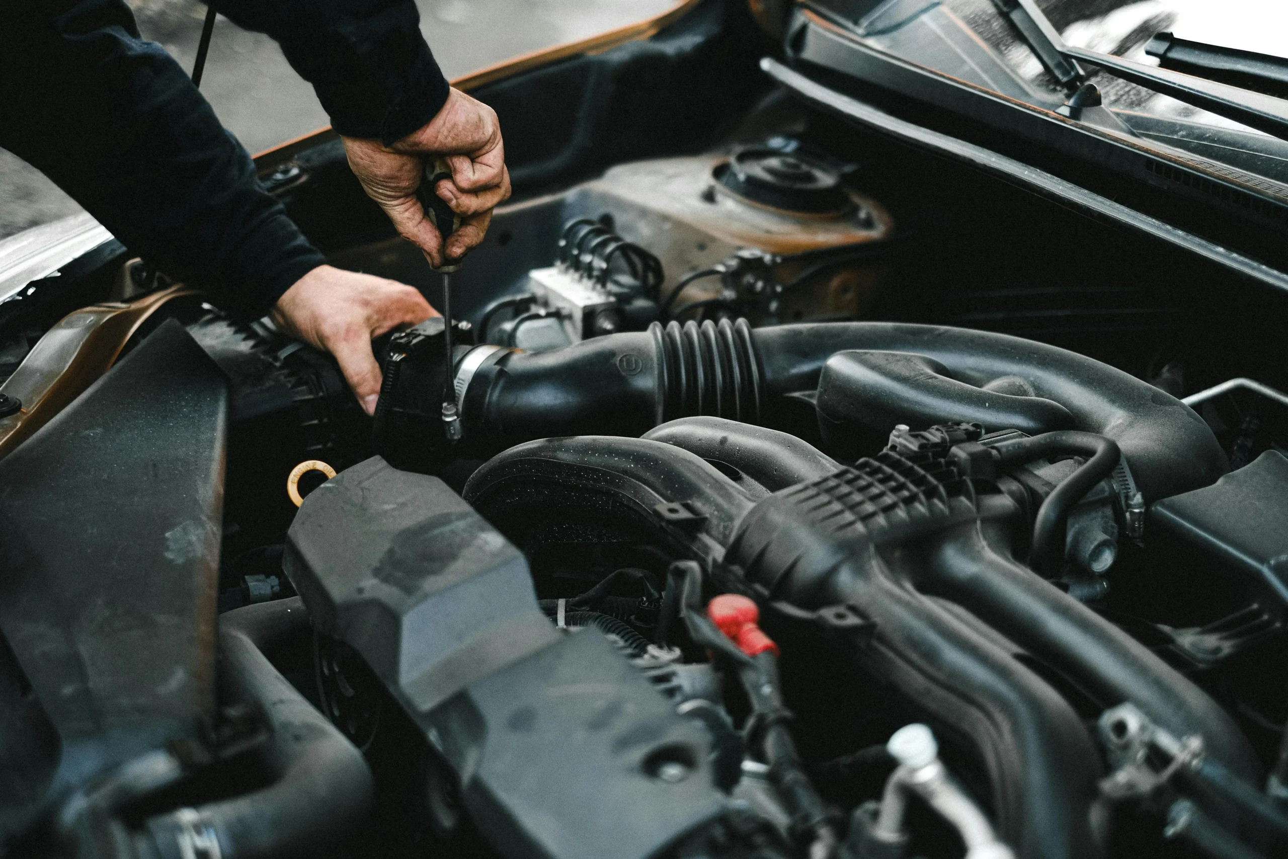 car engine close-up
